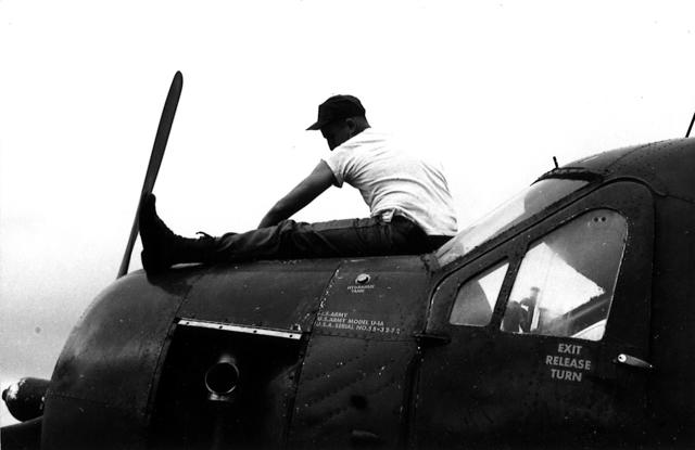 Steve Givens working on U-1A engine